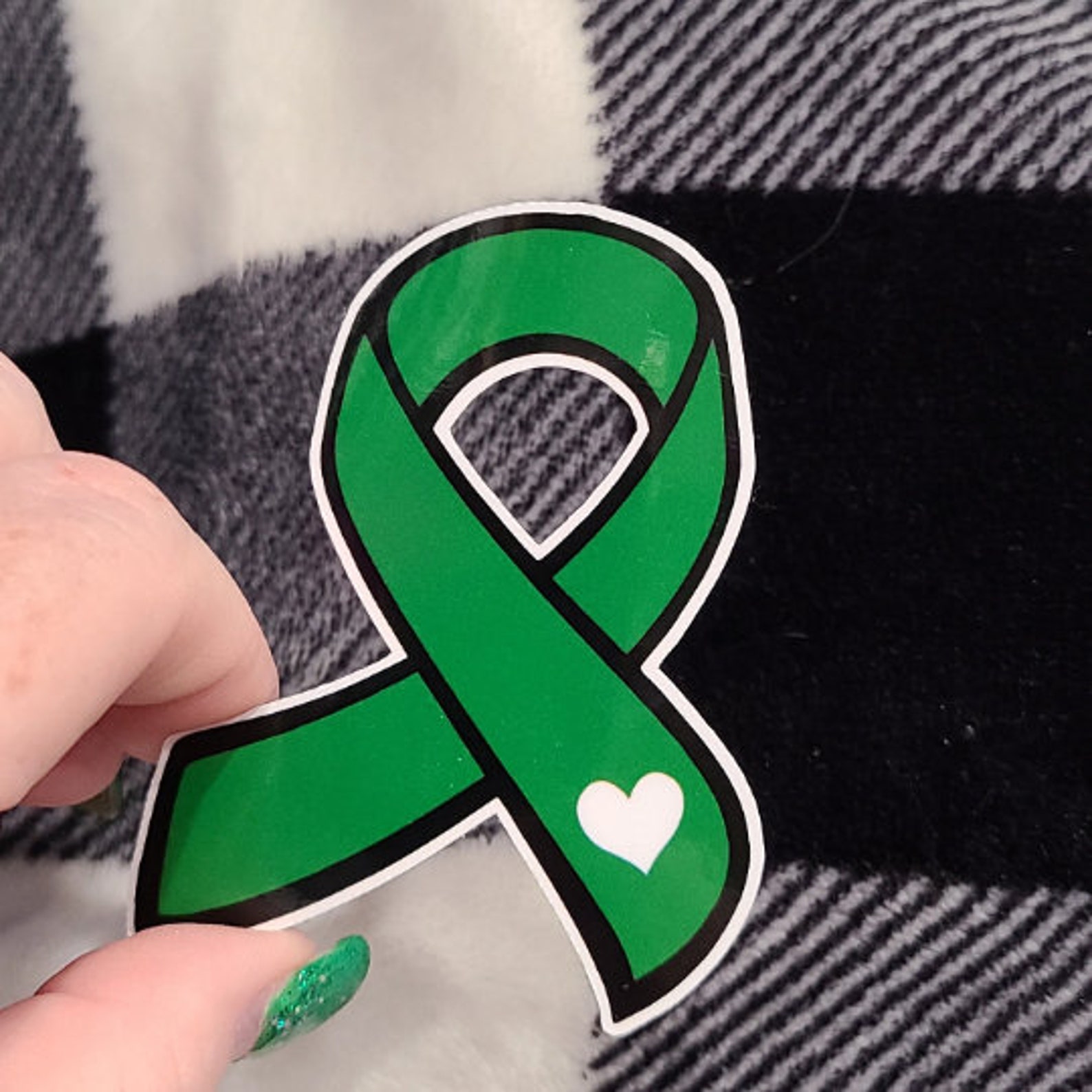 TBI Ribbon Sticker - Green Ribbon Sticker - Etsy