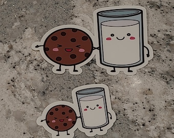 Cookie and Milk Stickers - 2 sizes