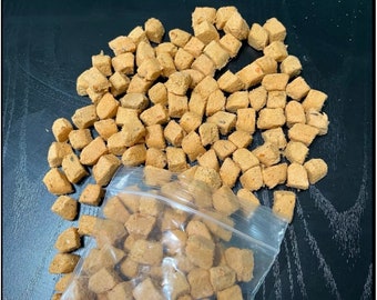 SALMON PUFFS with Skin High Odor Freeze Dried Treats For Dogs & Cats Training Treats- 1 oz Sample in Sample listing! 5 oz and 3 oz bags