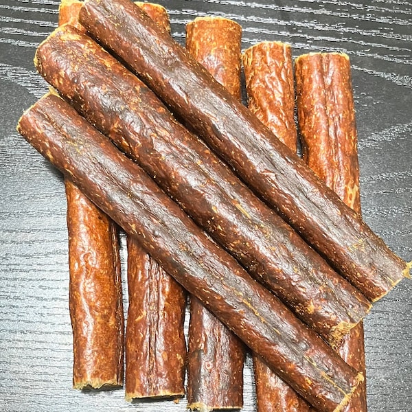 VENISON STICKS Chews Deer Sausage Sticks 100% Venison Meat Healthy Dog Chews