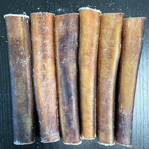 6” Monster Black Angus *New Pictures*Bully Sticks: Long Lasting Dog Chews FLATHEADS