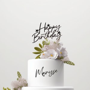 Happy Birthday Cake Topper Custom Name Cake Charm Personalized Cake Charm Name Cake Charm