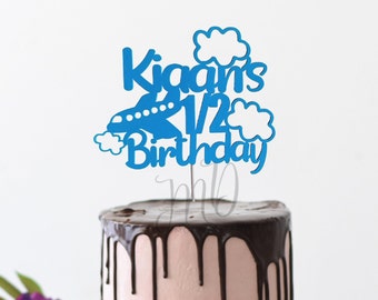 Half Birthday Cake Topper, 1/2 Birthday Cake Topper, Custom Half Birthday Cake Topper.