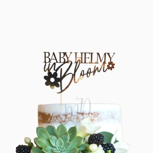Décoration de gâteau personnalisée pour bébé, prénom en fleurs de gâteau, décoration de gâteau pour baby shower, signe de baby shower, de gâteau pour bébé