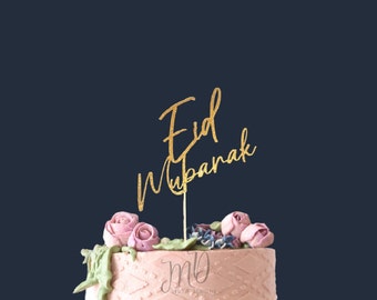 Eid Mubarak Cake Topper, Glitter Cardstock, Eid Celebration