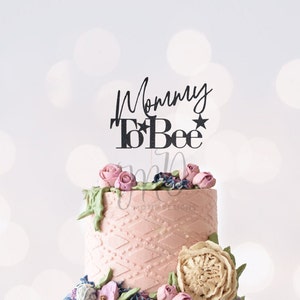 Mommy To Bee Cake Topper, Baby Shower Cake Topper, Cake Topper