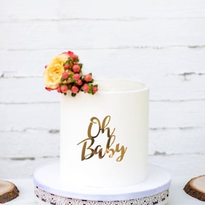 Baby Shower Cake Charm Gender Reveal Cake Decoration Oh Baby Cake Charm Centerpiece Oh Baby Cake Decoration