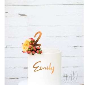 Name & Age Cake Charm, Custom Cake Charm, Personalized Cake Charm, Metallic Cake Charm, Cake Charm.