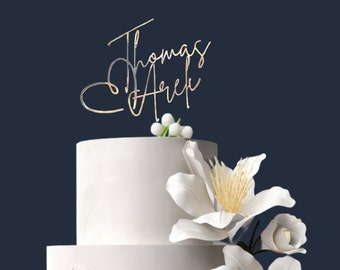 Wedding Cake Topper Personalized Cake Topper Custom Cake Topper Anniversary Cake Topper