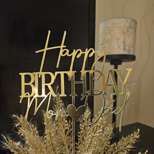 Happy Birthday Mom und Dad, Mom und Dad Cake Topper, Mom und Dad Geburtstagsschild, Mom und Dad, Cake Topper