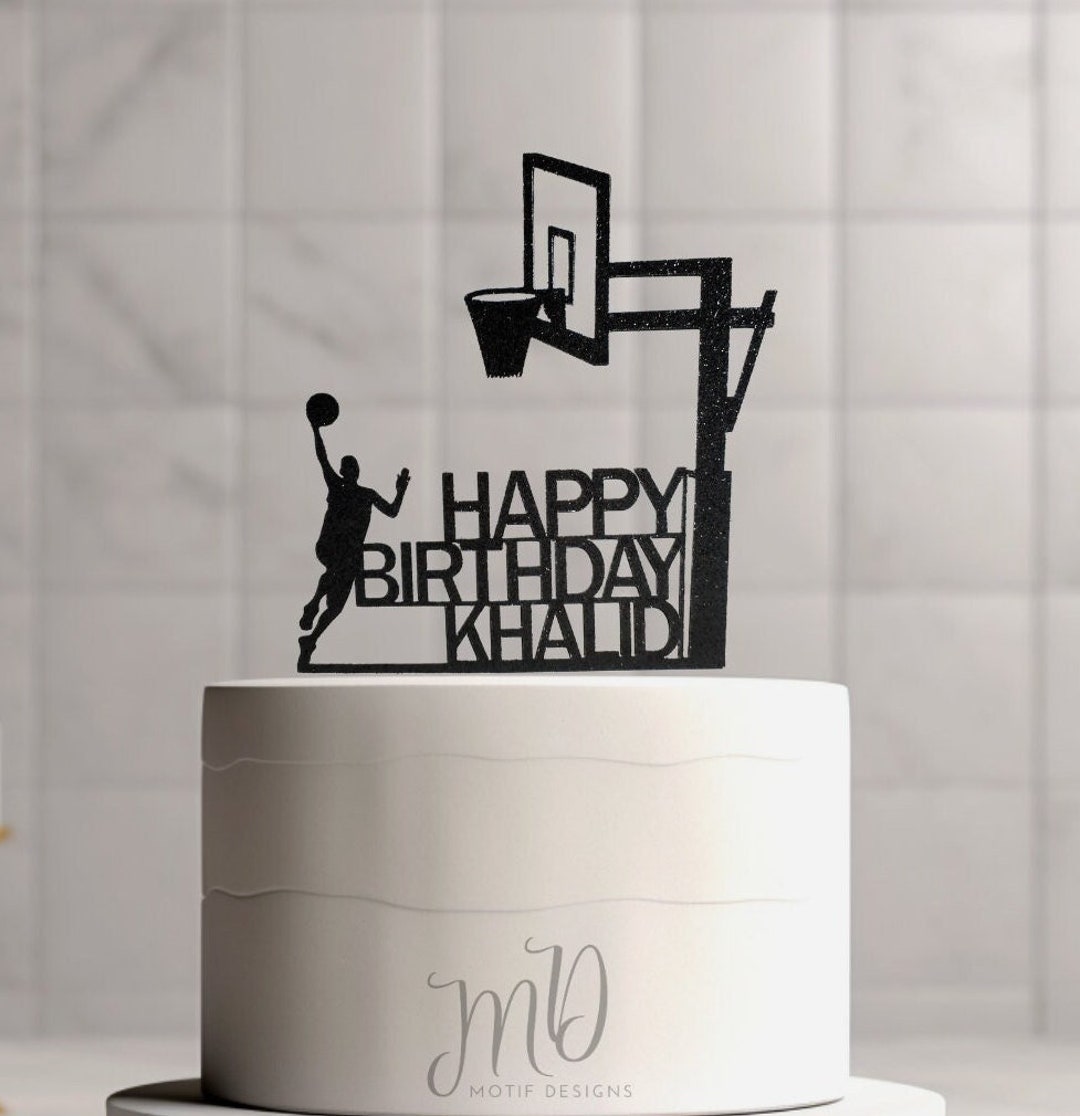 Basketball Birthday Cake Topper Personalized Cake Topper Custom