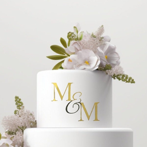 Initials Cake Charm, Custom Initials Cake Charm, Wedding Initial Cake Charm, Engagement Cake Charm, Wedding Cake Charm