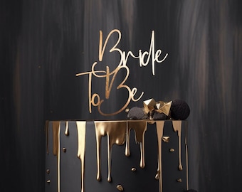 Bride To Be Cake Topper, Glitter Cardstock Bridal Shower Decoration