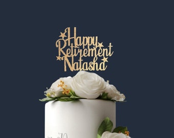 Happy Retirement Cake Topper, Retirement Cake Topper, Happy Cake Topper ...