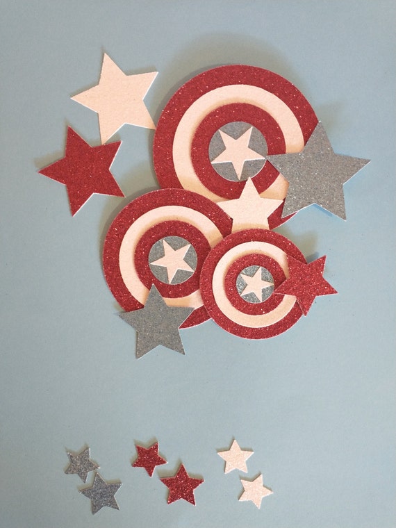 Captain America Inspired Signs, Super Hero Cake Toppers, Super