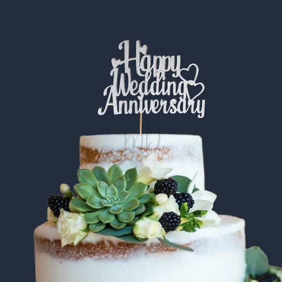 結婚記念日おめでとう、記念日ケーキトッパー、記念日
