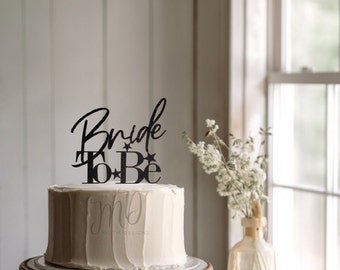 Glitter Bride To Be Cake Topper, Bridal Shower Decor