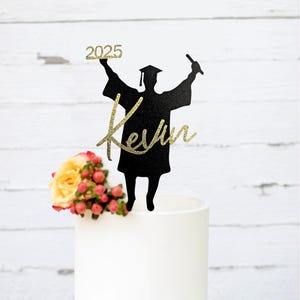 Adorno para tarta de graduación, cartel de graduación personalizado, adorno para graduación personalizado, cartel de graduación personalizado, decoración para fiesta de graduación de niño.