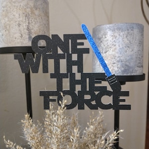 Décoration de gâteau One With The Force, décoration de gâteau