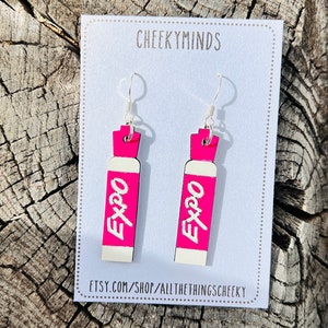 EXPO Marker earrings Teacher Earrings Teacher Appreciation Day Earrings Gift for Teacher Friend Hand Made Hand Painted