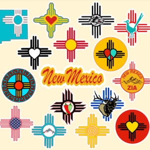 New Mexico Zia Sticker Pack, New Mexico, Vinyl Stickers, New Mexico Lobos, Nuevo Mexico, State Stickers, U.S. State Stickers, Laptop Sticker