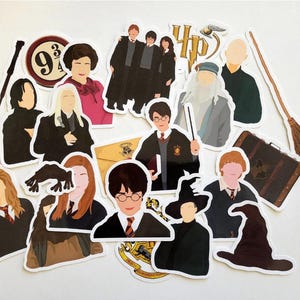 Potter Sticker Pack, Wizard School, Wizard Stickers, Sticker Pack, Waterbottle Stickers, Laptop Stickers, Magical wizard decal, Sticker pack