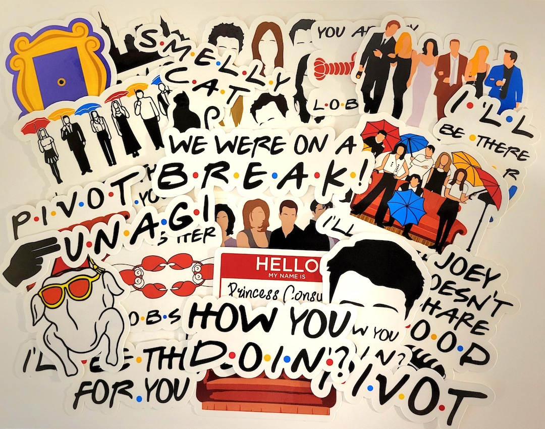 Friends Inspired Sticker 20 Pack, Friends Tvshow, Friends Theme, Tv ...