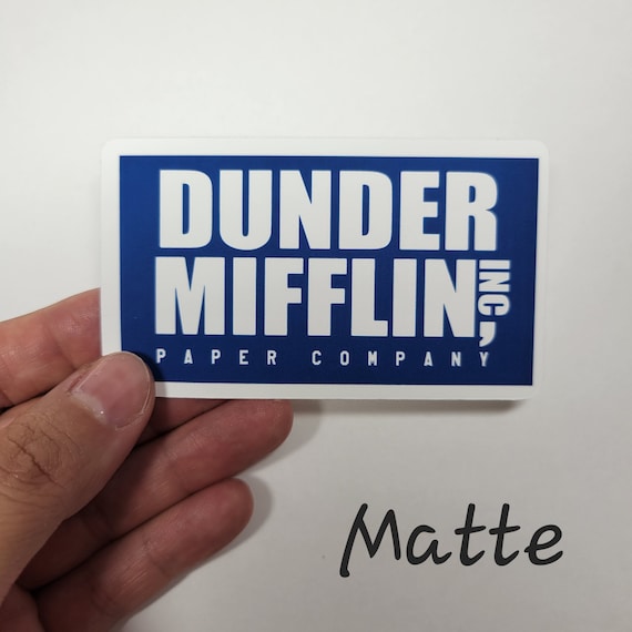 Dunder Mifflin Paper Company Blue Vinyl Sticker - Official The