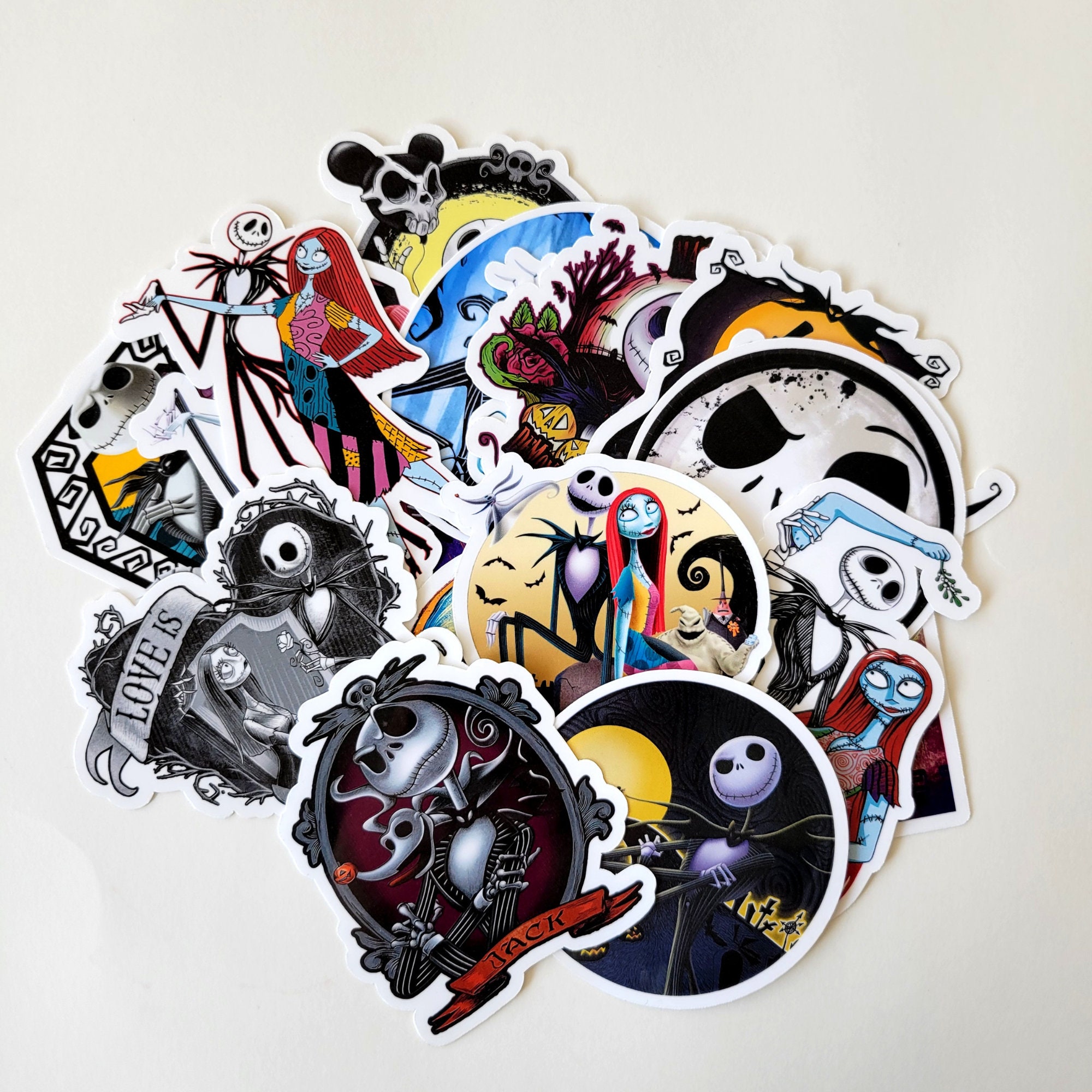 Nightmare Before Christmas Stickers Pack for Phone Cases and Water