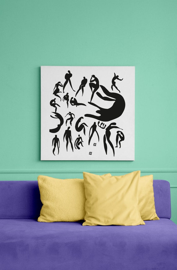 Black and White Modern Art Wall Decor Digital Art Etsy