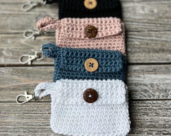 Monedero/Tarjetero/Llavero/Cartera de crochet