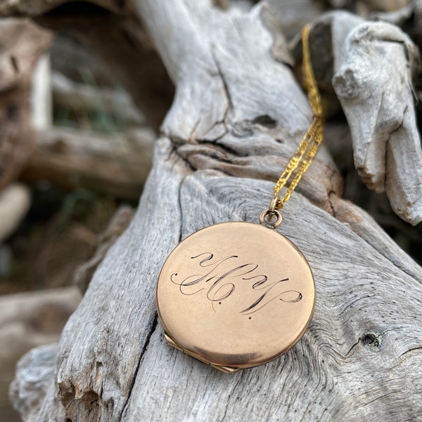 Antique Victorian/Edwardian gold filled monogrammed locket