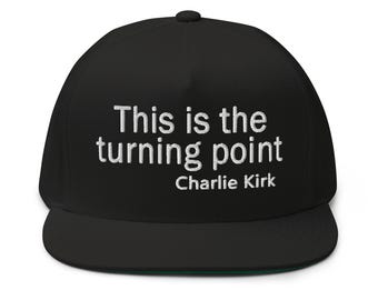 Charlie Kirk cap - This Is The Turning Point Quote, embroidered patriotic hat - RAF COLLECTION