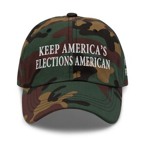 Red Republican Hat: Keep American Elections American - pro-Trump, pro-patriot hat - RAF COLLECTION