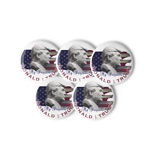 Pin Buttons, Button for Donald J. Trump supporters - RAF COLLECTION