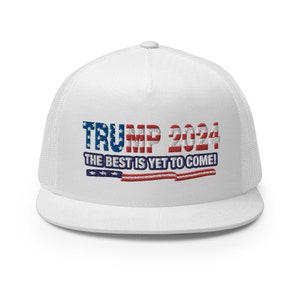 Trump 2024 Embroidered Trucker Hat - Patriotic Cap