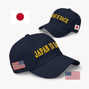 Japan Is Back Embroidered Dad Hat: Japanese American Flags - RAF COLLECTION
