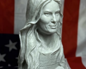 Melania Trump Bust, Sculpture: 3D Printed Souvenir Statue