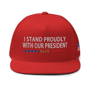 Hat: I stand proudly with US President, black, red pro-Trump hat, Republican hat - RAF COLLECTION