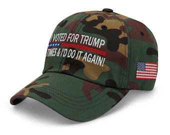 A camouflage hat for the patriotic President Trump voter - RAF COLLECTION