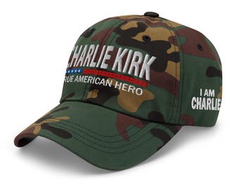 Charlie Kirk Camo Hat: American Hero Cotton Twill Dad Hat - RAF COLLECTION