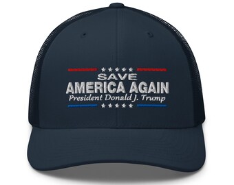 Save America Again  - only President Trump can! Embroidered Cap - RAF COLLECTION
