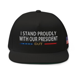 Hat: I stand proudly with US President, black, red pro-Trump hat, Republican hat - RAF COLLECTION