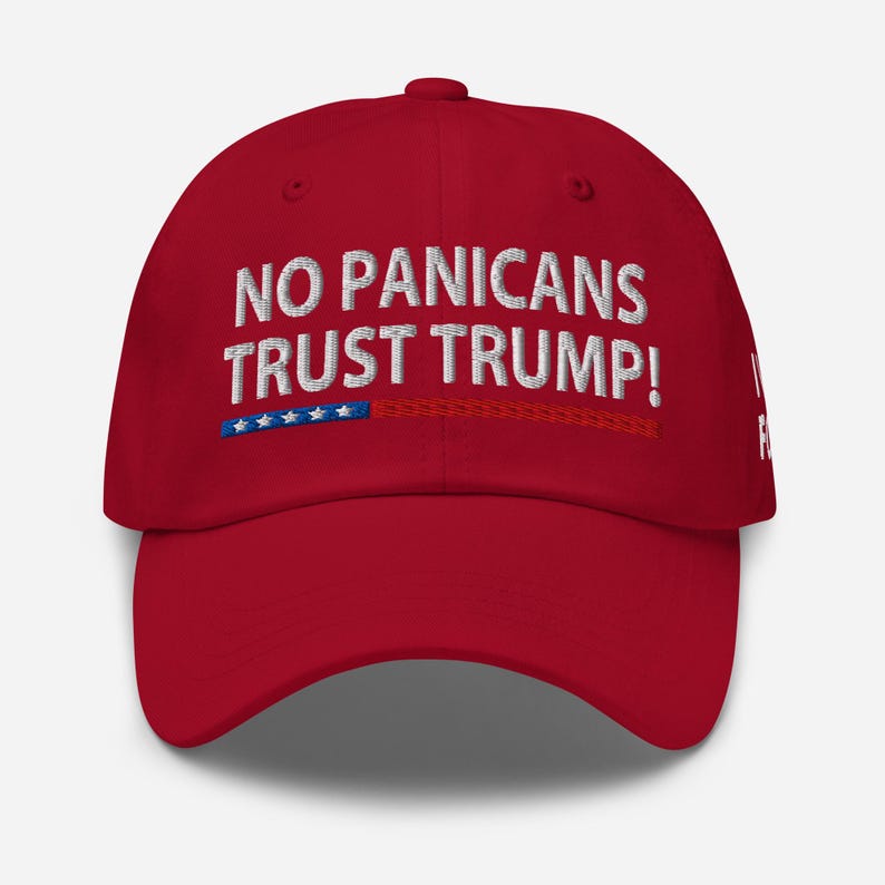 Design cotton hat: No panicans - Trust President Trump! - RAF COLLECTION