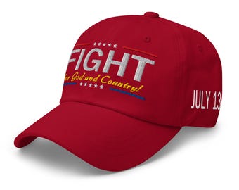 Fight for God & Country! Hat, cap for Trump supporter, July 13, Butler - RAF COLLECTION