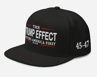 Gorra plana, sombrero: El efecto Trump: Estados Unidos primero - COLECCIÓN RAF
