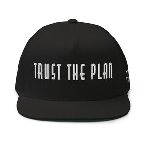 Flat Bill Cap, cotton red hat: Trust the plan - trust Trump - RAF COLLECTION
