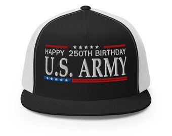 Casquette Happy 250e anniversaire U.S. Army, chapeau patriote pro-Trump - COLLECTION RAF