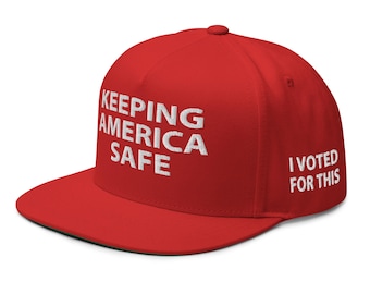 Flat Bill Cap, hat: ICE - Keeping America Safe - I voted for This! - RAF COLLECTION