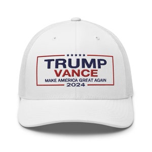 Trump Vance 2024 Embroidered Trucker Cap